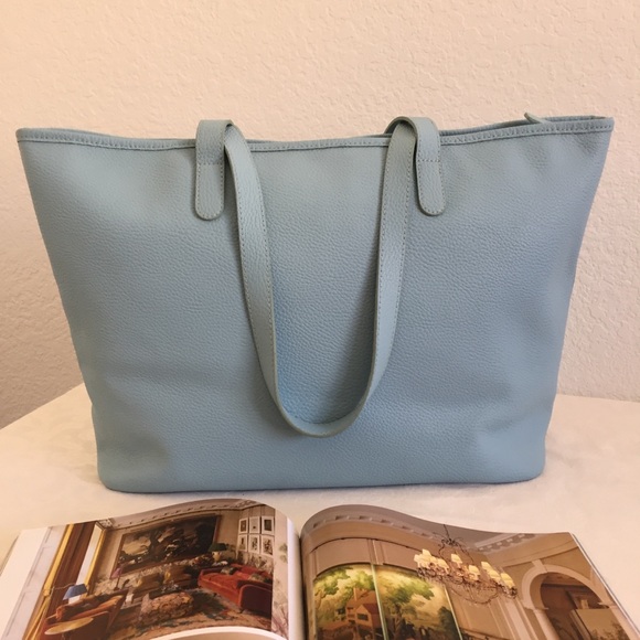 Jack George large blue leather tote - Picture 3 of 12